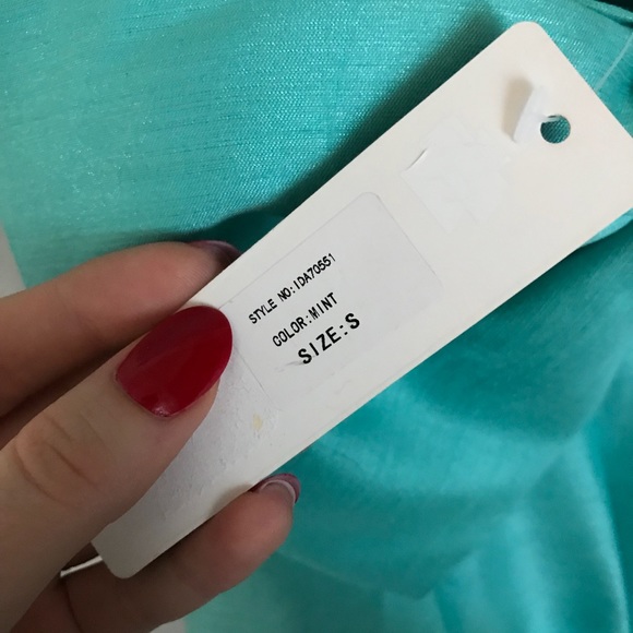 Mint Blueish Open Back Dress - Picture 6 of 7